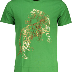 CAVALLI CLASS GREEN MEN'S SHORT SLEEVED T-SHIRT
