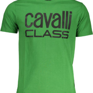 CAVALLI CLASS GREEN MEN'S SHORT SLEEVED T-SHIRT