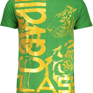CAVALLI CLASS GREEN MEN'S SHORT SLEEVED T-SHIRT