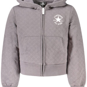 Converse Girls' Zip-Up Hoodie, Grey