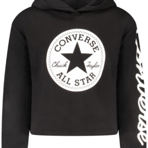 Converse Girls' Zip-Up Hoodie, Black