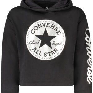 Converse Girls' Zip-Up Hoodie, Black