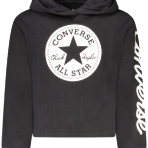 Converse Girls' Zip-Up Hoodie, Black