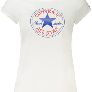 Converse Girls' Short-Sleeved T-SHIRT, White