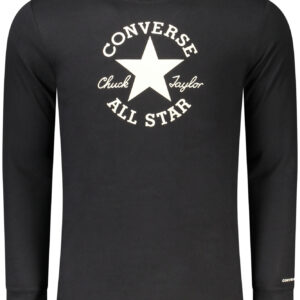 CONVERSE KIDS' BLACK LONG-SLEEVED T-SHIRT