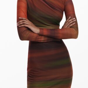 DESIGUAL WOMEN'S SHORT DRESS ORANGE