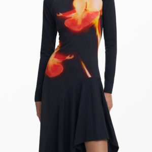 DESIGUAL SHORT DRESS FOR WOMEN IN BLACK