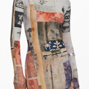 DESIGUAL WOMEN'S LONG DRESS IN BEIGE