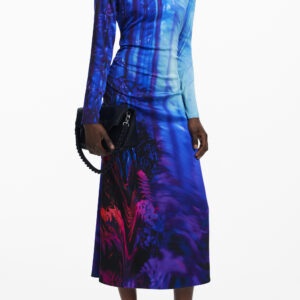 DESIGUAL WOMEN'S LONG BLUE DRESS
