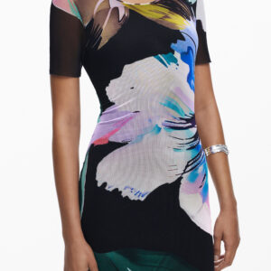 DESIGUAL WOMEN'S LONG BLACK DRESS