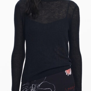 DESIGUAL WOMEN'S LONG BLACK DRESS