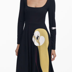 DESIGUAL WOMEN'S LONG BLACK DRESS