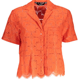 DESIGUAL ORANGE WOMEN'S SHORT SLEEVED SHIRT