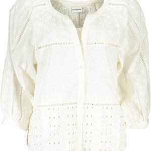 DESIGUAL WOMEN'S LONG SLEEVE SHIRT WHITE