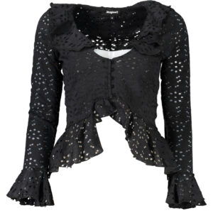 DESIGUAL LONG SLEEVE SHIRT WOMEN BLACK