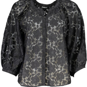 DESIGUAL WOMEN'S LONG SLEEVE SHIRT BLACK
