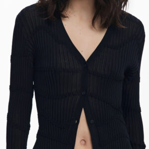 DESIGUAL WOMEN'S BLACK CARDIGAN