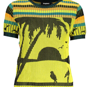 DESIGUAL WOMEN'S YELLOW SWEATER