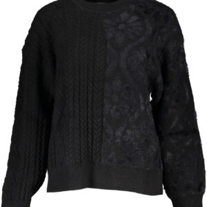 DESIGUAL BLACK WOMEN'S SWEATER
