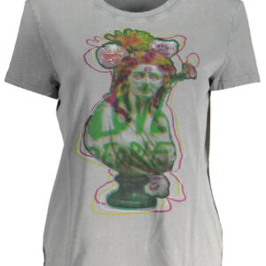 DESIGUAL SHORT SLEEVE T-SHIRT WOMEN GREY
