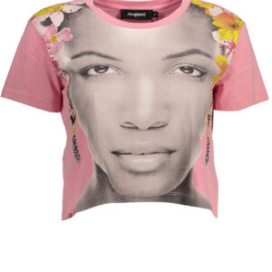 DESIGUAL WOMEN'S SHORT SLEEVE T-SHIRT PINK
