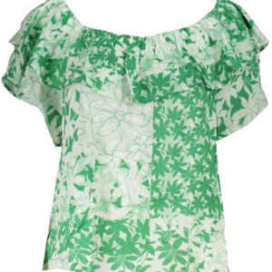 DESIGUAL GREEN WOMEN'S SHORT SLEEVE T-SHIRT