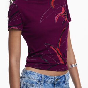 DESIGUAL WOMEN'S SHORT-SLEEVE T-SHIRT PURPLE