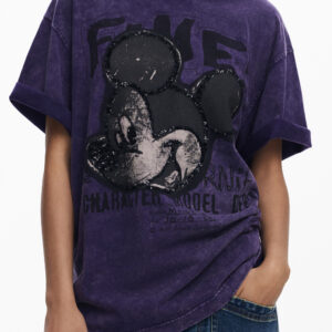 DESIGUAL WOMEN'S SHORT-SLEEVE T-SHIRT PURPLE