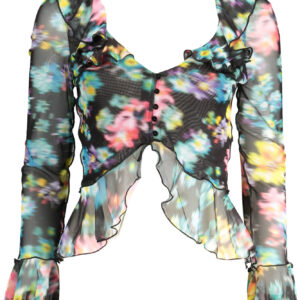 DESIGUAL BLACK WOMEN'S LONG SLEEVED T-SHIRT