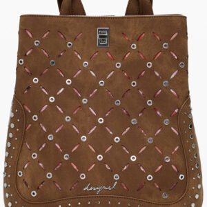 DESIGUAL WOMEN'S BROWN BACKPACK
