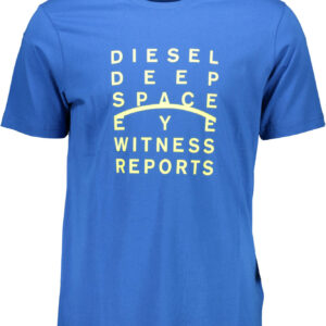 DIESEL MEN'S SHORT SLEEVE T-SHIRT BLUE