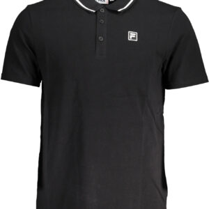 FILA MEN'S BLACK SHORT SLEEVED POLO SHIRT