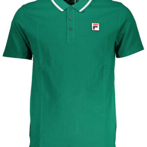 FILA MEN'S GREEN SHORT SLEEVED POLO SHIRT