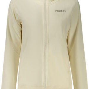 FREDDY WOMEN'S WHITE ZIP-UP SWEATSHIRT