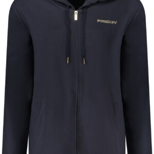 FREDDY WOMEN'S BLUE ZIP-UP SWEATSHIRT