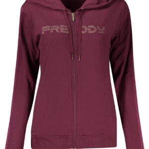 FREDDY WOMEN'S PURPLE ZIP-UP SWEATSHIRT