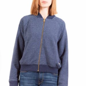 GANT SWEATSHIRT WITH ZIP WOMAN BLUE