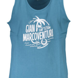 GIAN MARCO VENTURI MEN'S BLUE TANK TOP