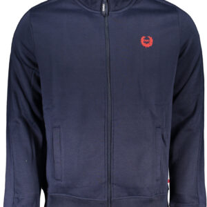 GIAN MARCO VENTURI MEN'S BLUE ZIP SWEATSHIRT