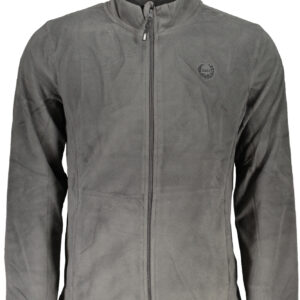 GIAN MARCO VENTURI MEN'S GRAY ZIP SWEATSHIRT