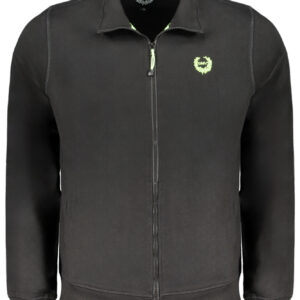 GIAN MARCO VENTURI MEN'S BLACK ZIP SWEATSHIRT