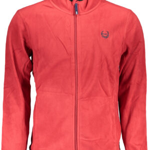 GIAN MARCO VENTURI MEN'S RED ZIP SWEATSHIRT