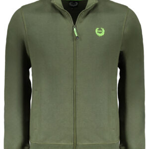 GIAN MARCO VENTURI MEN'S GREEN ZIP SWEATSHIRT