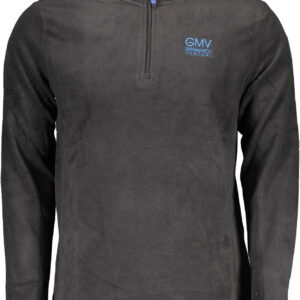 GIAN MARCO VENTURI MEN'S BLACK ZIP-LESS SWEATSHIRT