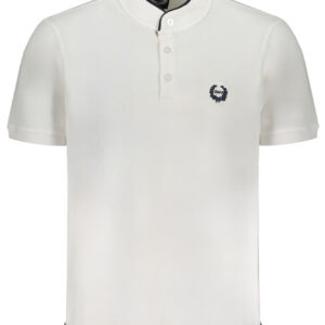 GIAN MARCO VENTURI MEN'S WHITE SHORT SLEEVED POLO SHIRT