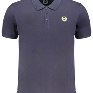 GIAN MARCO VENTURI MEN'S SHORT SLEEVED POLO SHIRT BLUE