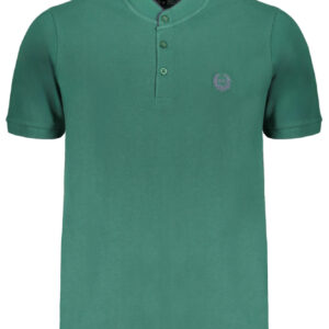 GIAN MARCO VENTURI GREEN MEN'S SHORT SLEEVED POLO SHIRT