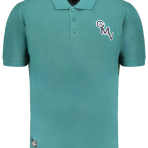 GIAN MARCO VENTURI GREEN MEN'S SHORT SLEEVED POLO SHIRT