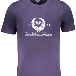 GIAN MARCO VENTURI MEN'S SHORT SLEEVED T-SHIRT BLUE