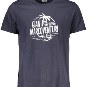 GIAN MARCO VENTURI MEN'S SHORT SLEEVED T-SHIRT BLUE